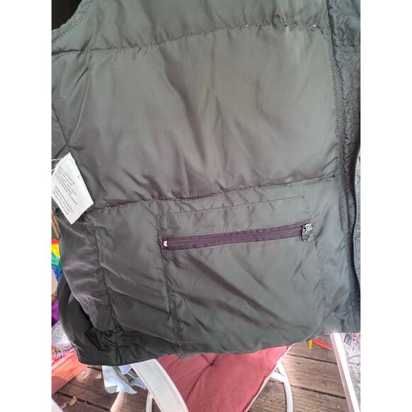 Women's Large Woolrich Forrest Green Puffy Sleeveless Vest Vintage - Picture 6 of 8
